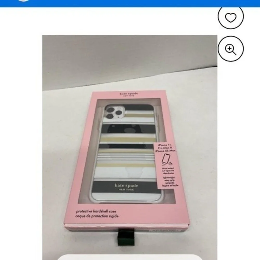 Kate Spade NY Protective Hard Shell, Oceanside Stripe iPhone 11 Pro Max Case
